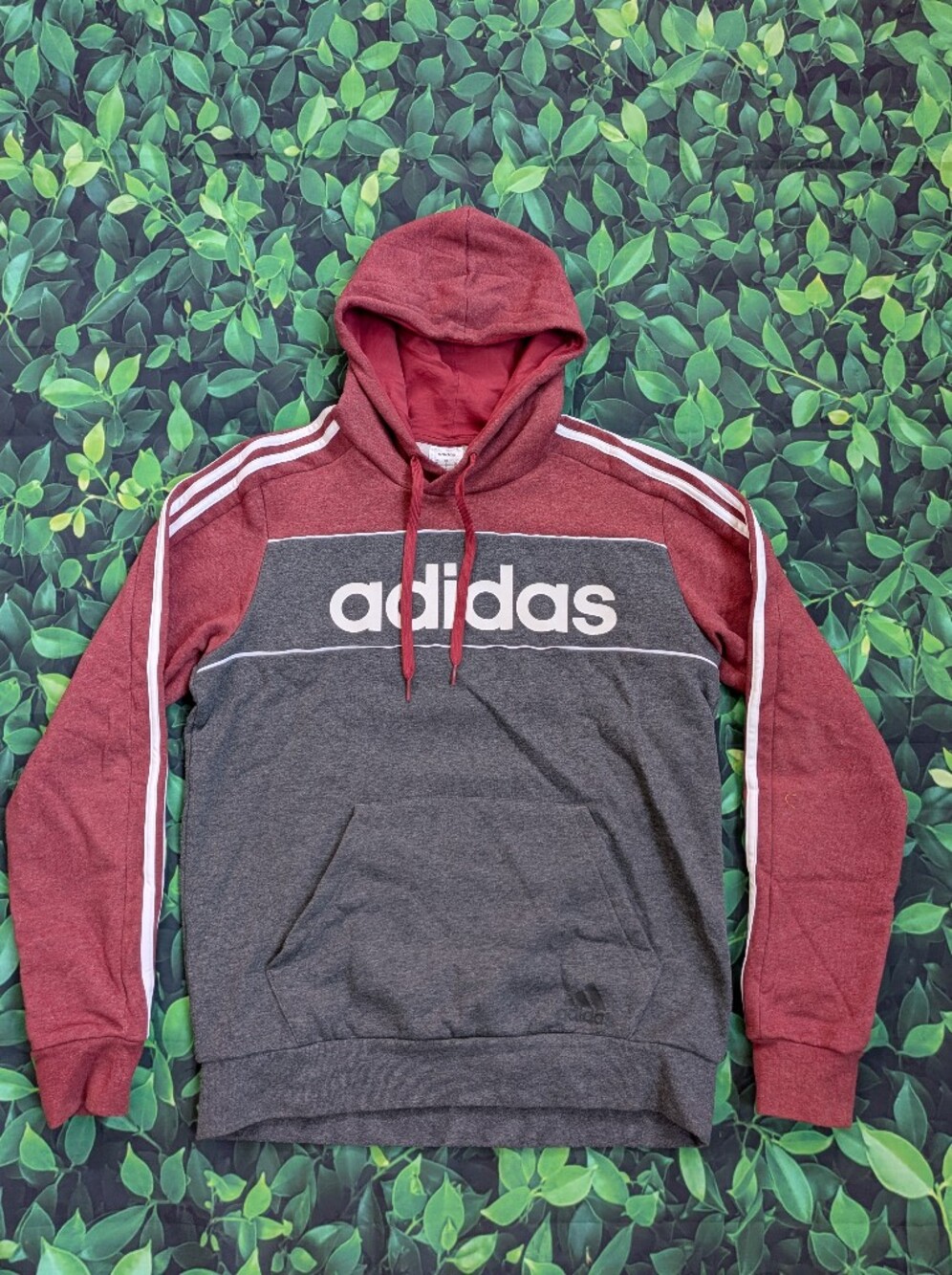 Adidas Men’s Medium Red & Gray Hoodie